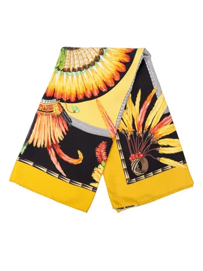Pre-owned Hermes 1980-2000 Brazil Silk Scarf 90 Scarves In Multicolour