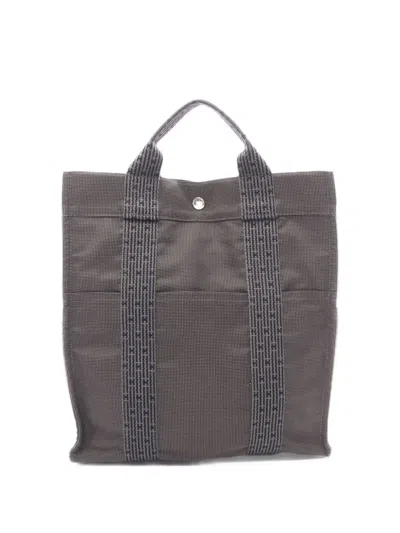 Pre-owned Hermes 2000s Mm Herline Backpack In Grey