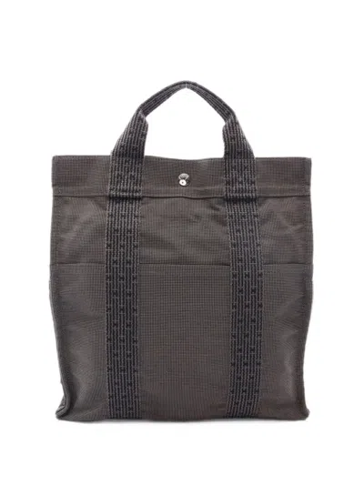 Pre-owned Hermes 2000s Mm Yell Line Ado Backpack In Grey