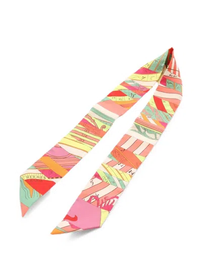 Pre-owned Hermes 2020 Astrologie Nouvelle Twilly Scarf In Neutrals