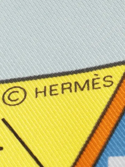 Pre-owned Hermes 2020 Tea For Two Scarf In White