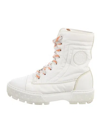 Pre-owned Hermes 2023 Fresh Lace-up Boots In White