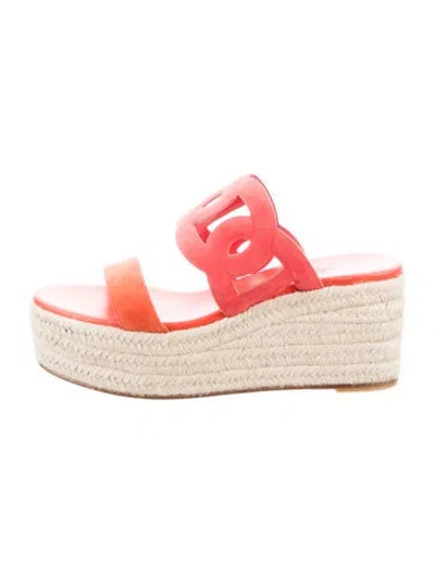 Pre-owned Hermes 2024 Ithea 30 Espadrilles In Orange