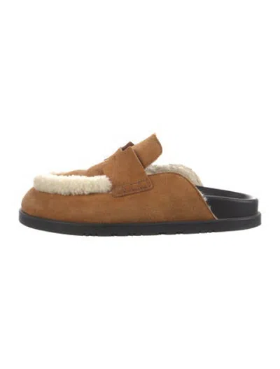 Pre-owned Hermes 2025 Go Mules In Brown/neutrals