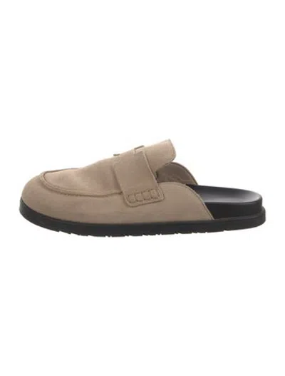 Pre-owned Hermes 2025 Go Mules In Neutrals