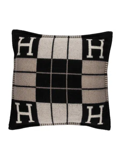 Pre-owned Hermes Avalon Iii Throw Pillow In Black