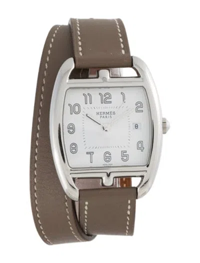 Pre-owned Hermes Cape Cod Tonneau Watch In Multicolor