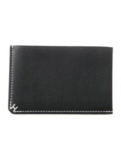 Pre-owned Hermes Card Holder In Grey