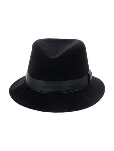 Pre-owned Hermes Cashmere Fedora In Black