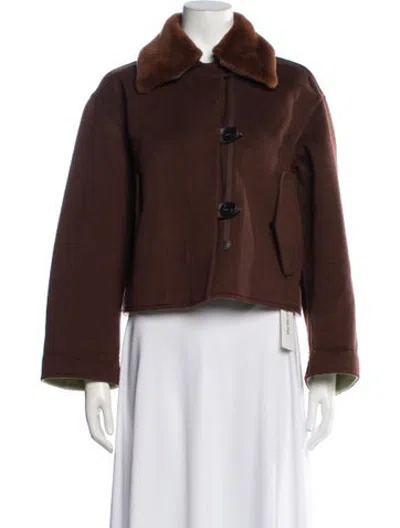Pre-owned Hermes Cashmere Jacket In Brown