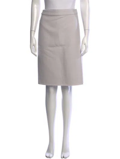 Pre-owned Hermes Cashmere Knee-length Skirt In Grey