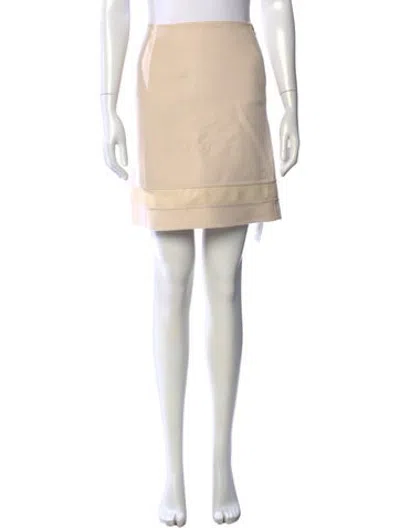 Pre-owned Hermes Cashmere Mini Skirt In Neutrals