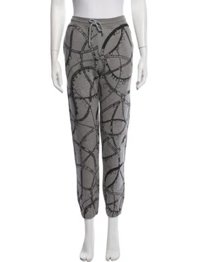Pre-owned Hermes Graphic Print Sweatpants In Grey