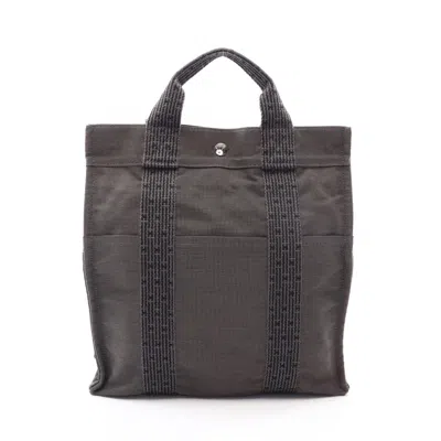 Pre-owned Hermes Gray Nylon Canvas Backpack Handbag ()