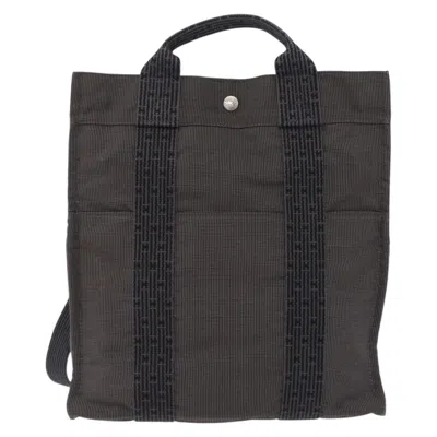 Pre-owned Hermes Herline Canvas Gray Canvas Backpack Bag ()