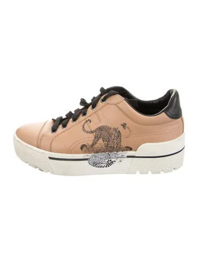 Pre-owned Hermes Jungle Love Voltage Sneakers In Neutrals