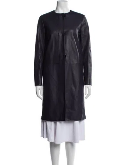 Pre-owned Hermes Lambskin Coat In Purple