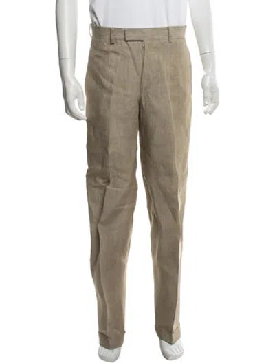 Pre-owned Hermes Linen Pants In Neutrals