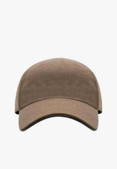 Hermes Max Linen Cap In Caramel