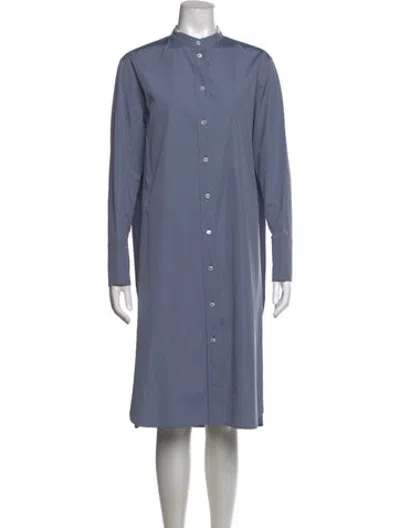 Pre-owned Hermes Midi Length Dress In Blue