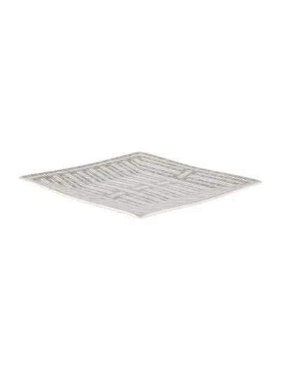 Pre-owned Hermes Mosaique Au 24 Platinum Square No. 2 Dish In Grey
