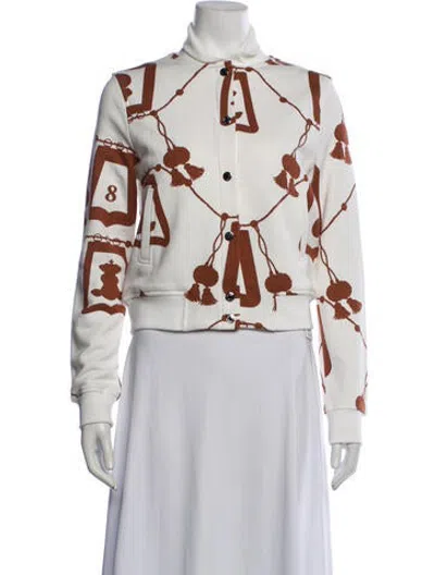 Pre-owned Hermes Patterned Bomber Jacket In Multicolor