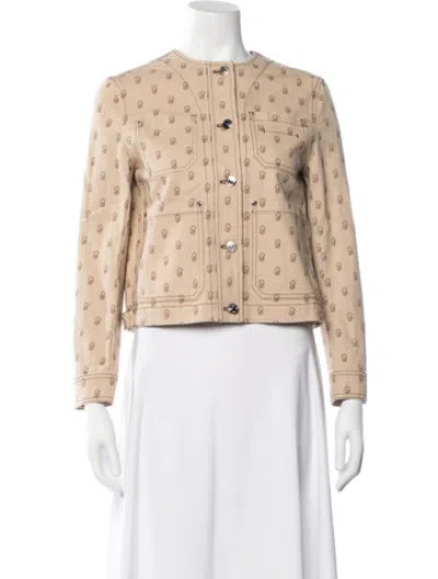 Pre-owned Hermes Patterned Jacket In Neutrals