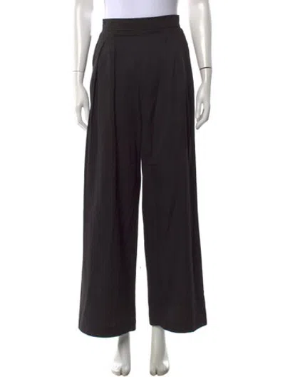 Pre-owned Hermes Patterned Wide Leg Pants In Black