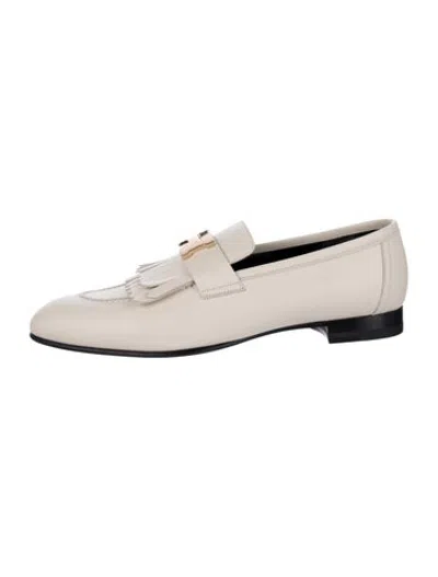 Pre-owned Hermes Royal Leather Loafers In Neutrals