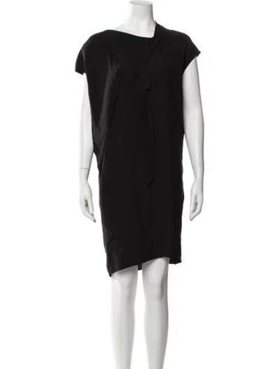 Pre-owned Hermes Silk Knee-length Dress In Black