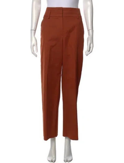 Pre-owned Hermes Straight Leg Pants In Orange