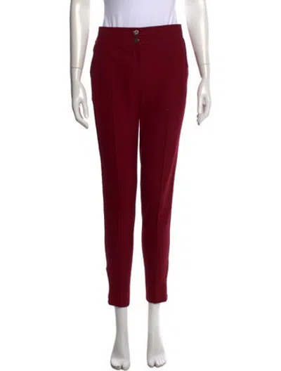 Pre-owned Hermes Straight Leg Pants In Red