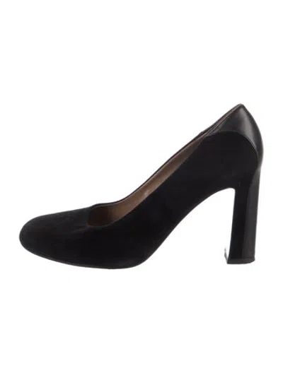 Pre-owned Hermes Suede Pumps In Black