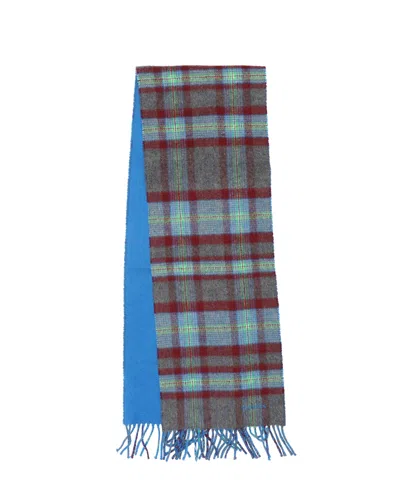 Hermes Hermès Tartan Cashmere Scarf In Blue