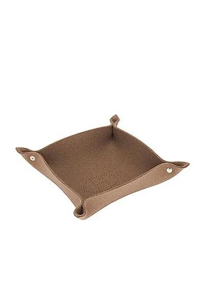 Pre-owned Hermes Vide Pm Tray In Taupe