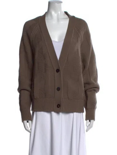 Pre-owned Hermes Virgin Wool Patterned Sweater In Neutrals
