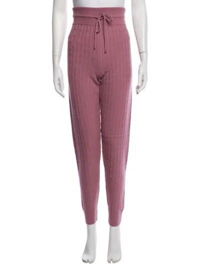 Pre-owned Hermes Virgin Wool Patterned Sweatpants W/ Tags In Pink
