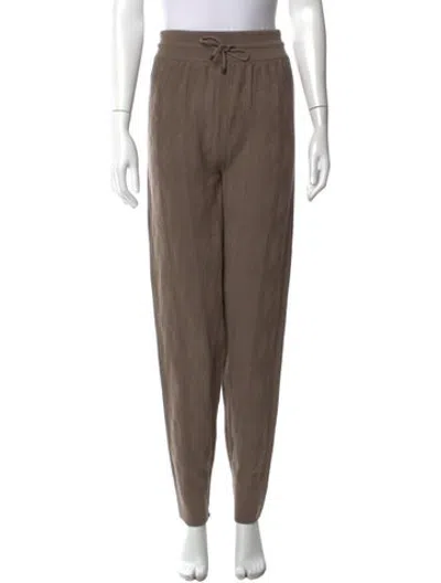 Pre-owned Hermes Virgin Wool Straight Leg Pants W/ Tags In Neutrals
