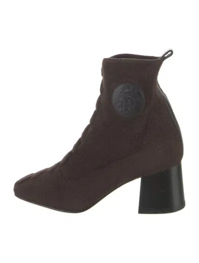 Pre-owned Hermes Volver 60 Boots In Brown