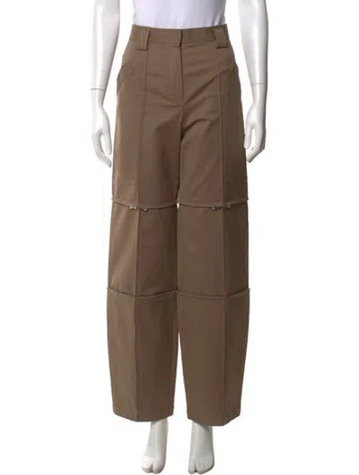 Pre-owned Hermes Wide Leg Pants In Brown