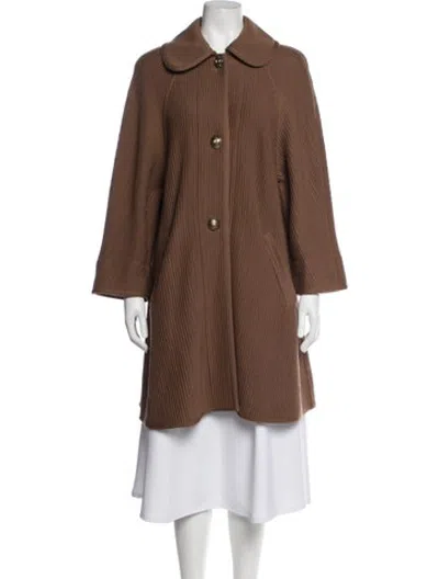 Pre-owned Hermes Wool Coat In Brown