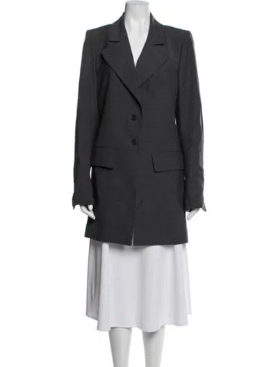 Pre-owned Hermes Wool Coat In Grey