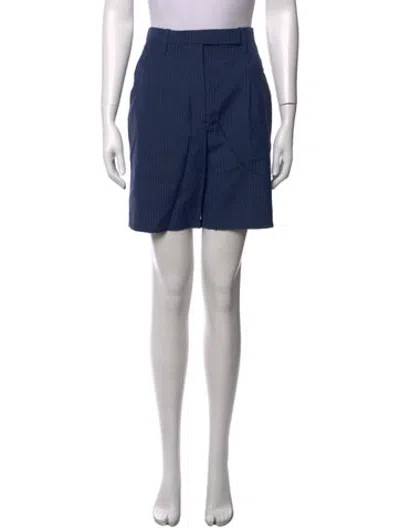 Pre-owned Hermes Wool Mini Shorts W/ Tags In Blue