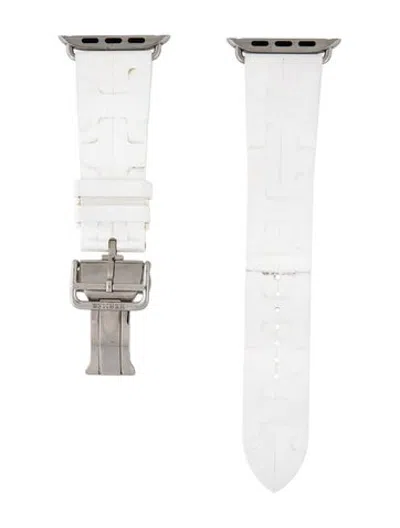 Pre-owned Hermes X Apple Single Tour Kilim 23mm Rubber Strap In White
