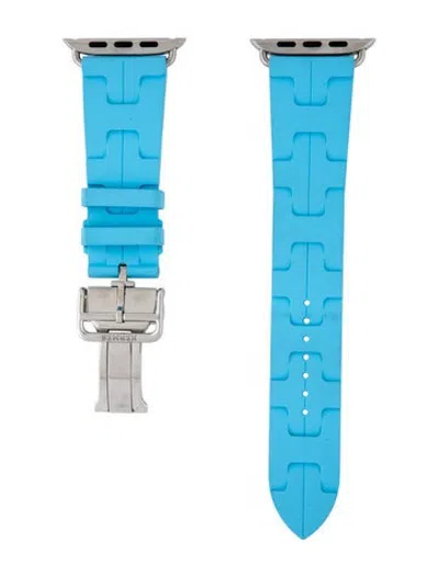 Pre-owned Hermes X Apple Single Tour Kilim 23mm Strap In Blue