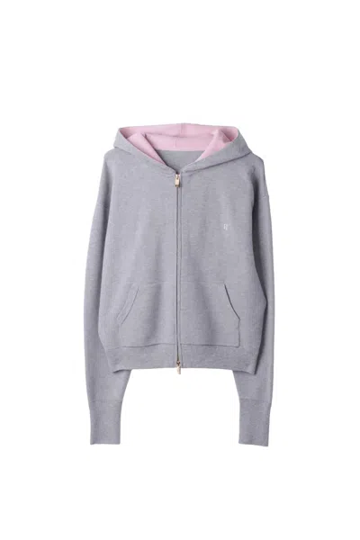 Herno Colour-block Zip Hoodie In Gray
