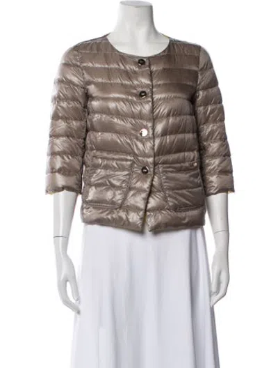 Pre-owned Herno Down Jacket In Neutrals