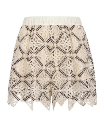 Herno Elastic-waistband Shorts In Brown