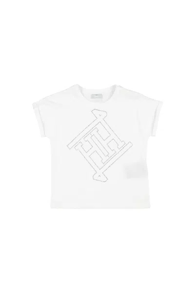 Herno Geometric Studded Graphic T-shirt In White