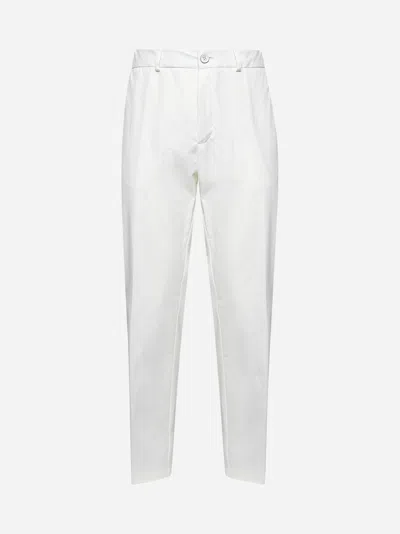 Herno Ivory Cotton Feel Trousers